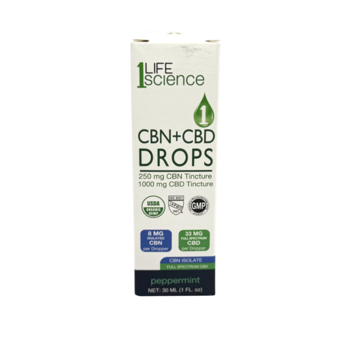 1 Life Science 1250mg CBN+CBD Peppermint Sleep Tincture at CBD on Broadway in Littleton CO
