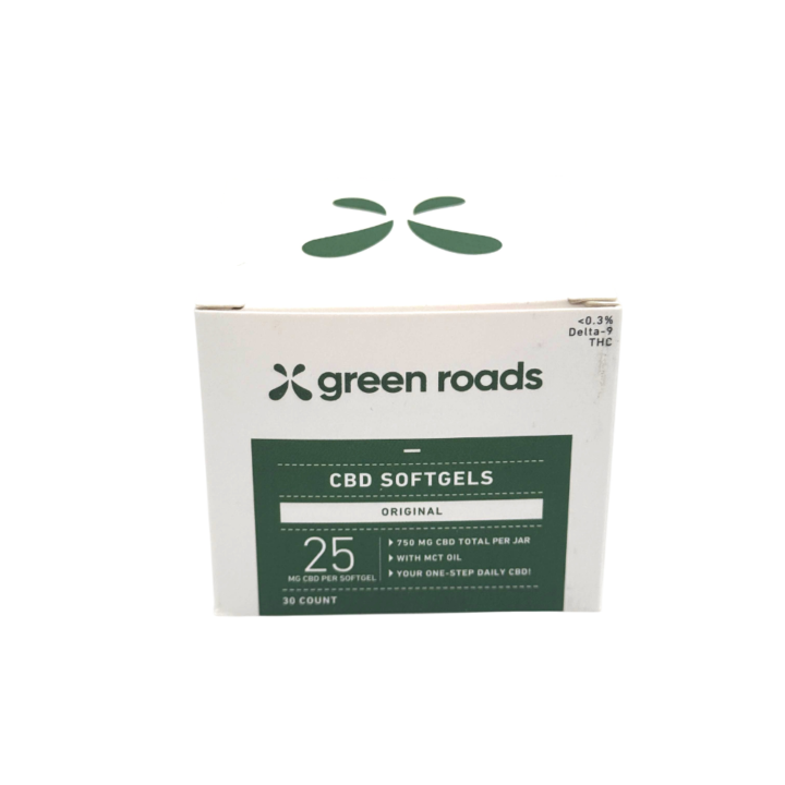 Green Roads 750mg Full Spectrum CBD Softgels 30 count box at CBD on Broadway in Littleton CO