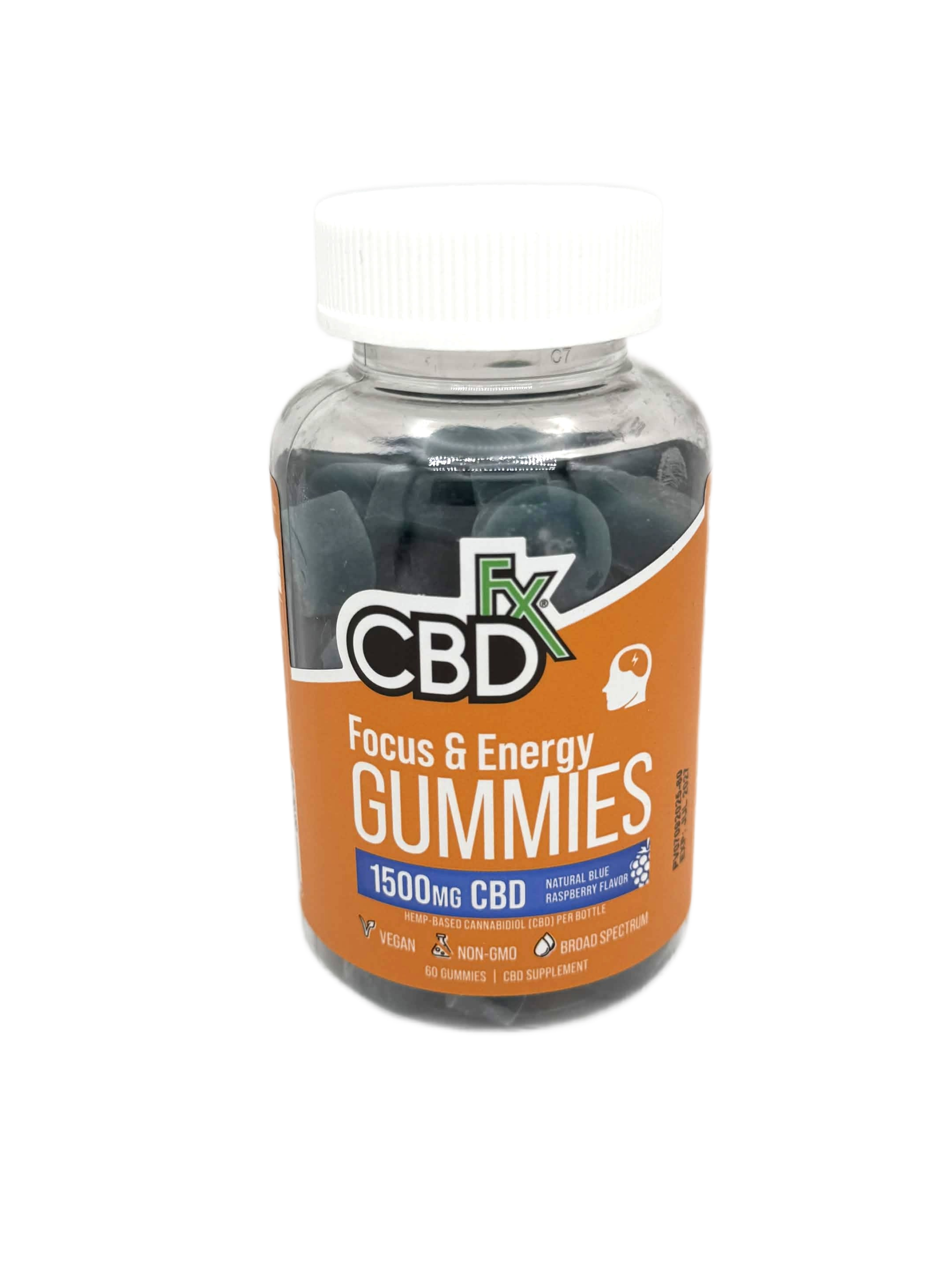 CBDfx Focus and Energy 1500mg Broad Spectrum CBD Gummies 60 count jar at CBD on Broadway in Littleton CO